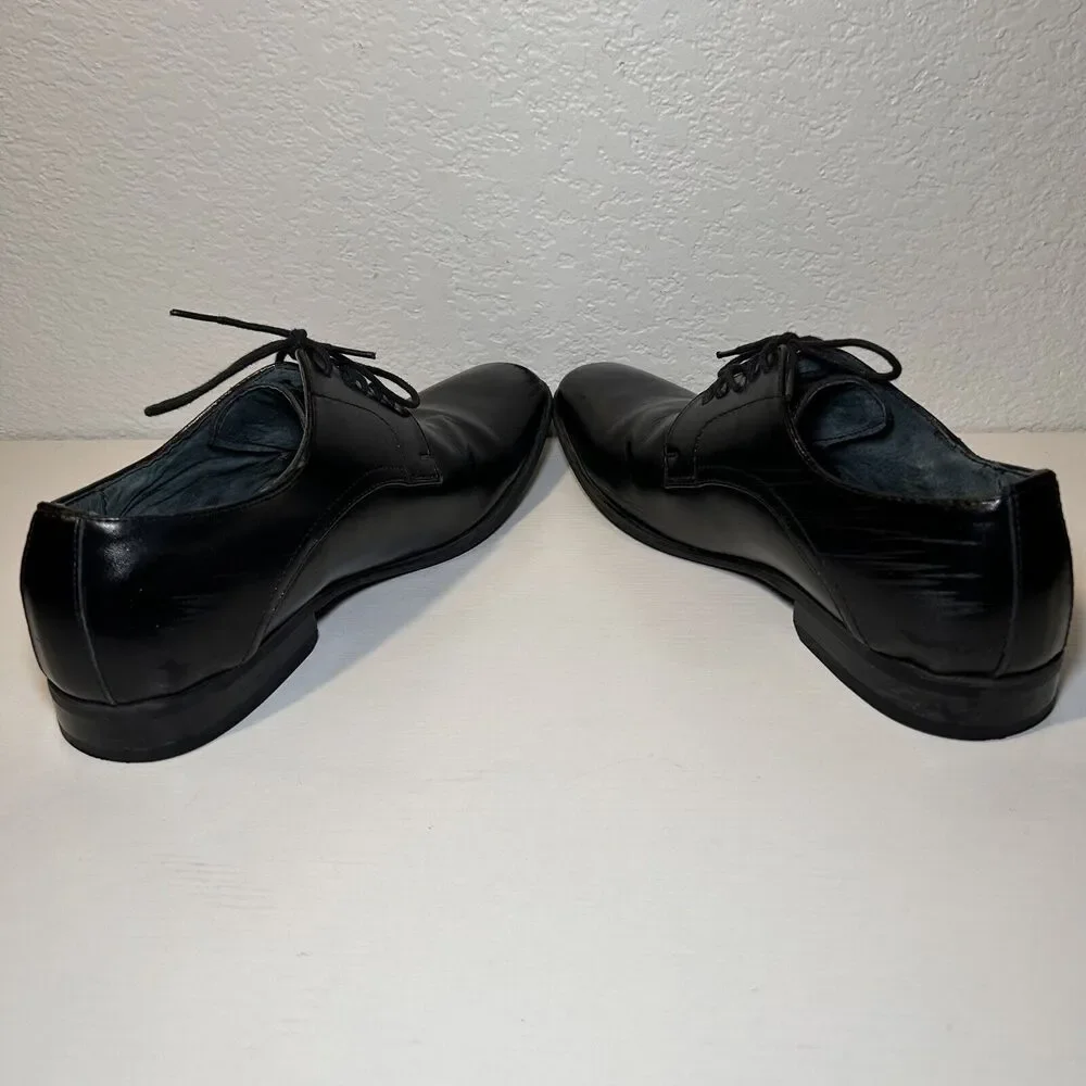 Giorgio Brutini Size 11M Men's Black Lace Up Oxford Style Red Bottom Dress Shoes